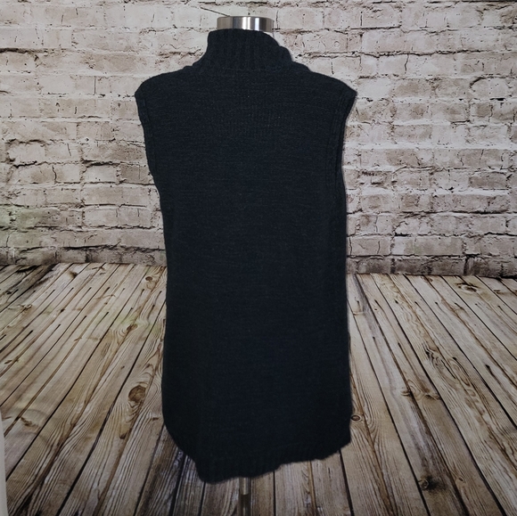 LOFT Sleeveless Cardigan Size XS/S Green/Black - Picture 3 of 8